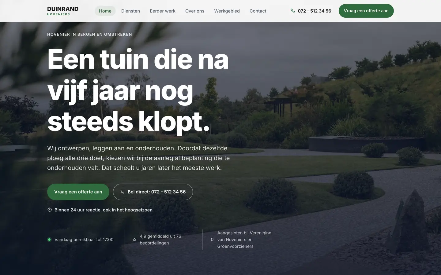 Werkende demo: Hoveniersbedrijf Duinrand